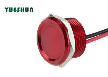 China Color rojo modificado para requisitos particulares del interruptor piezoeléctrico del tacto para el panel del agujero de montaje de 25m m distribuidor
