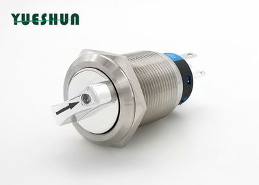 China El botón anti durable del vándalo, metal iluminó color plata del interruptor rotatorio fábrica
