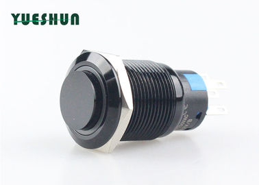 China El anillo de aluminio negro LED del interruptor de botón 110V 220V iluminó momentáneo distribuidor