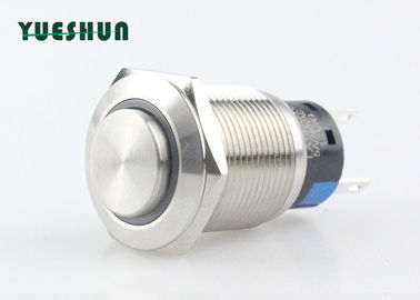 China 12V cabeza redonda momentánea del interruptor del botón del metal del anillo LED alta IP67 fábrica
